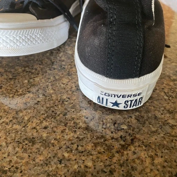 Unique Black Converse High Top’s M 5 W 7 - Picture 3 of 6